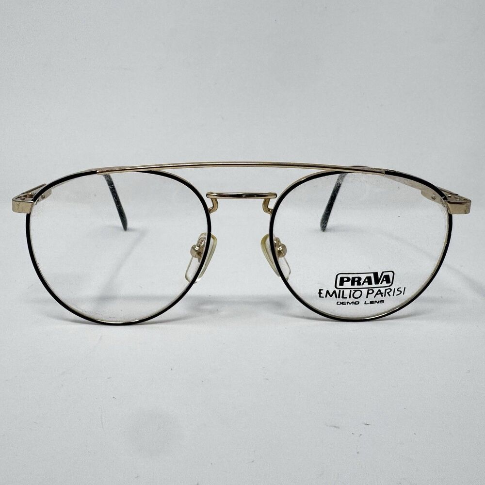 Emilio Parisi PRAVA EP-22 Gold Blue Vintage Eyeglass Frames 50-20-140